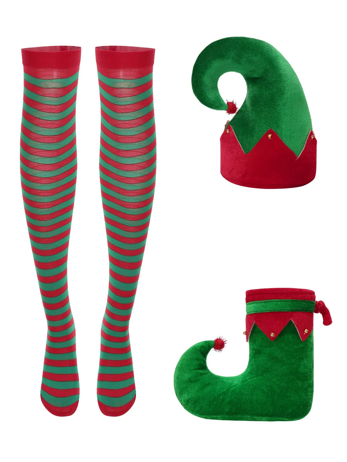Green 1940s Christmas Elf Dress Set sold by Retro Stage product image thumbnail 5
