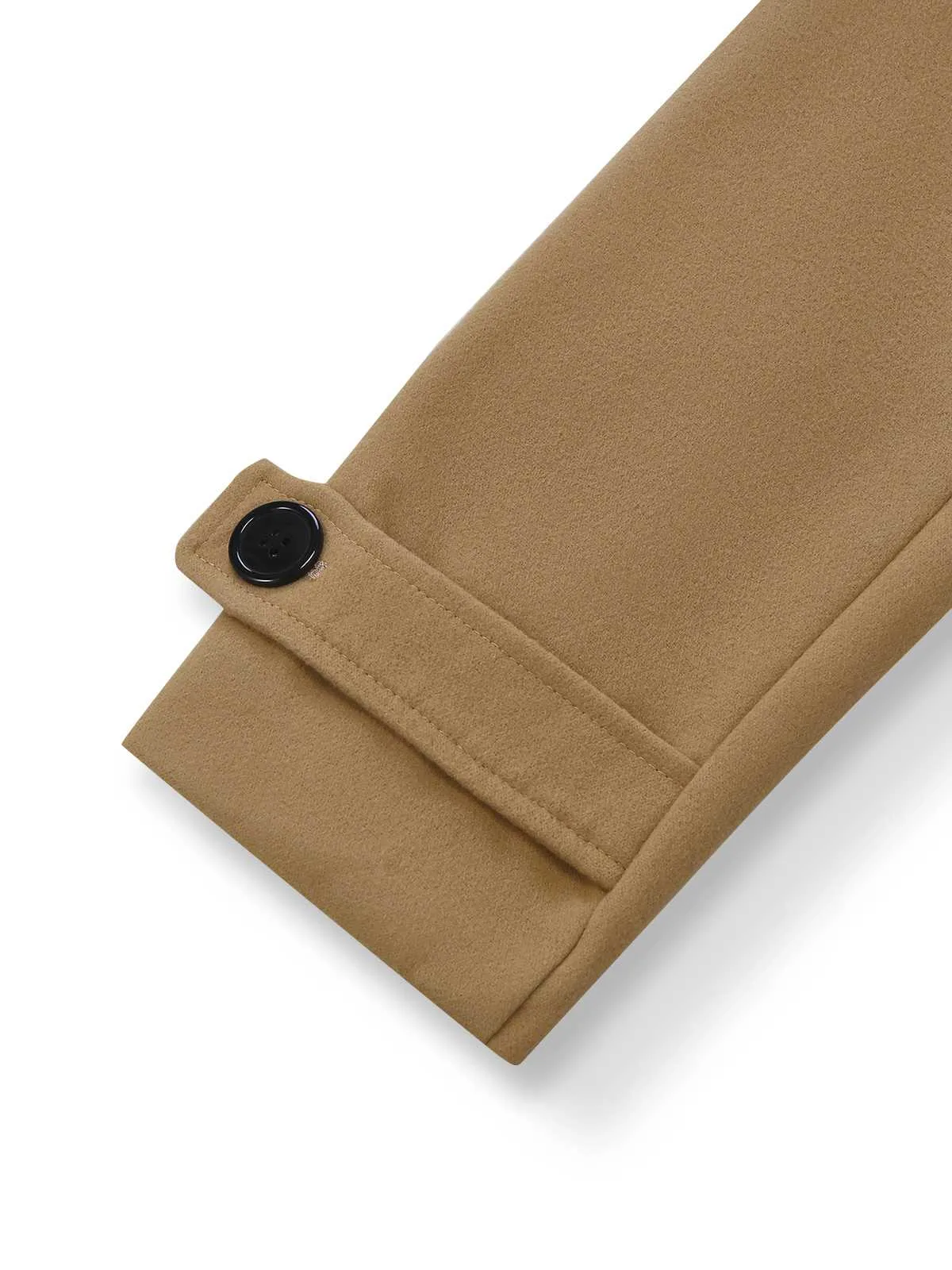 Khaki 1940s Lapel Double-Breasted Belted Coat sold by Retro Stage product image thumbnail 5