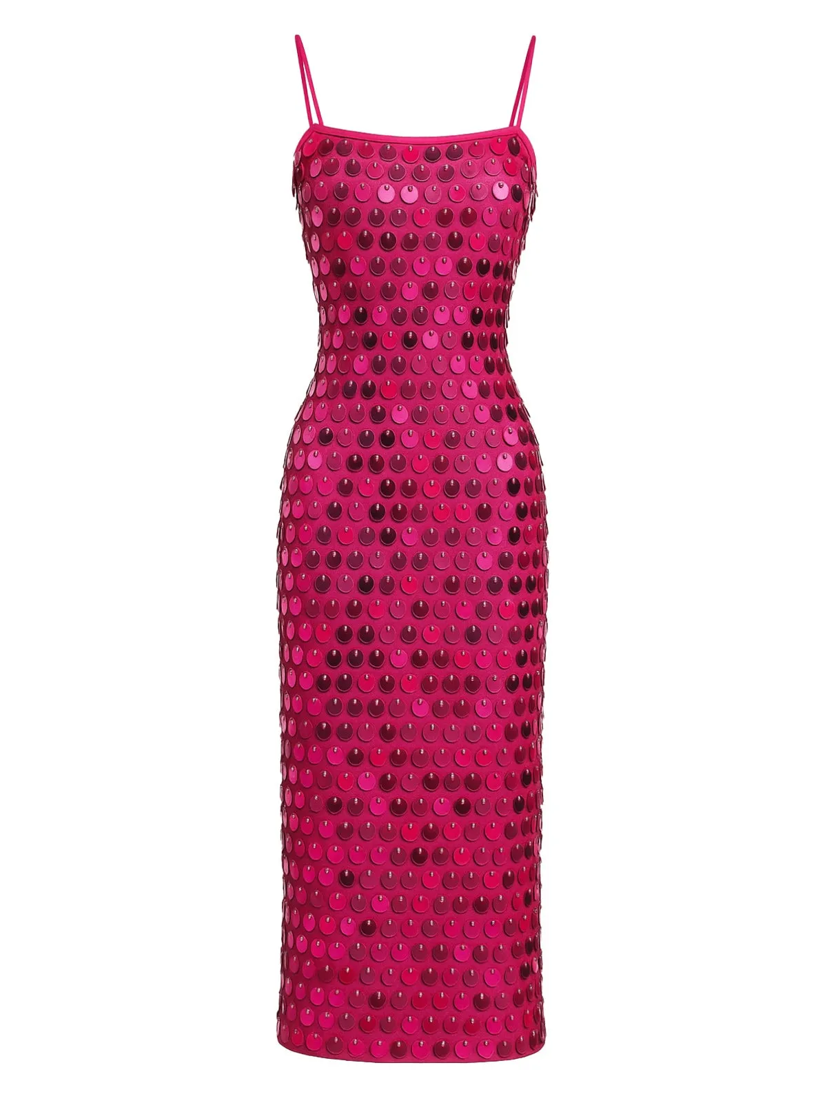 1930s Solid Sequined Back Slit Spaghetti Strap Dress sold by Retro Stage product image thumbnail 5