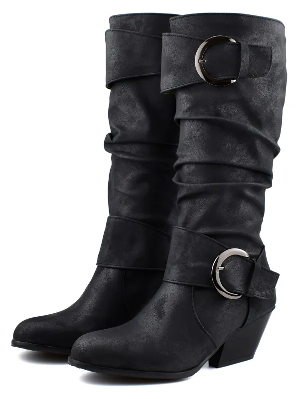 Vintage Buckle Western Style Cowboy Boots sold by Retro Stage