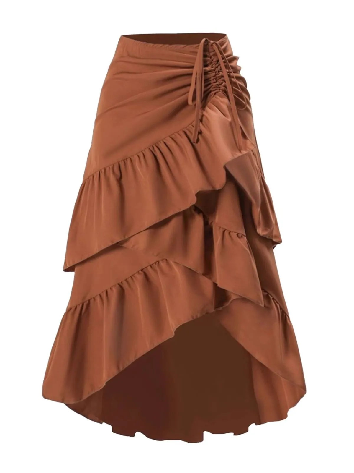 1940s High-Waist Paneled Ruffle Hem Skirt sold by Retro Stage product image thumbnail 2