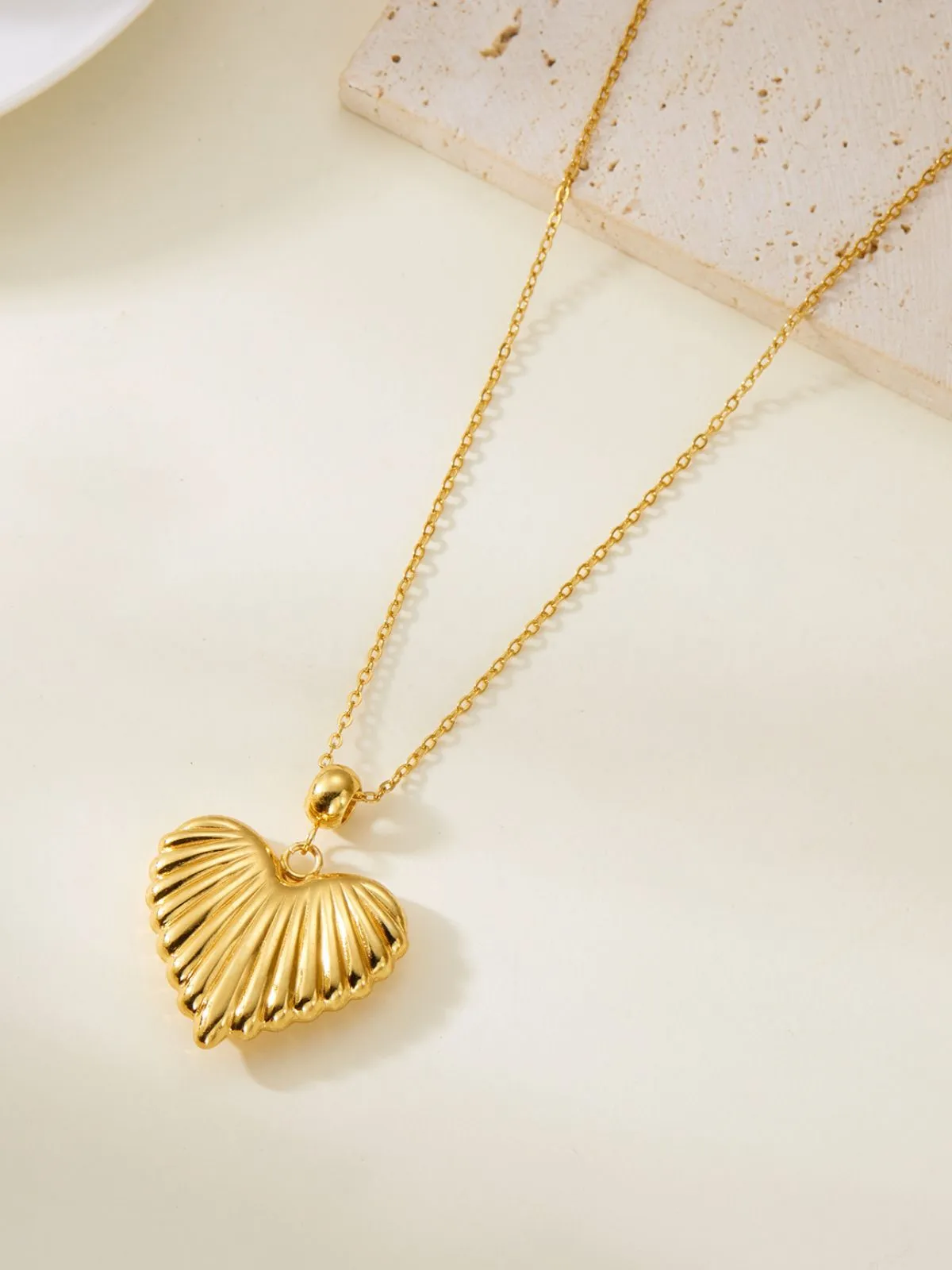 Vintage Stainless Steel Heart Necklace sold by Retro Stage product image thumbnail 3