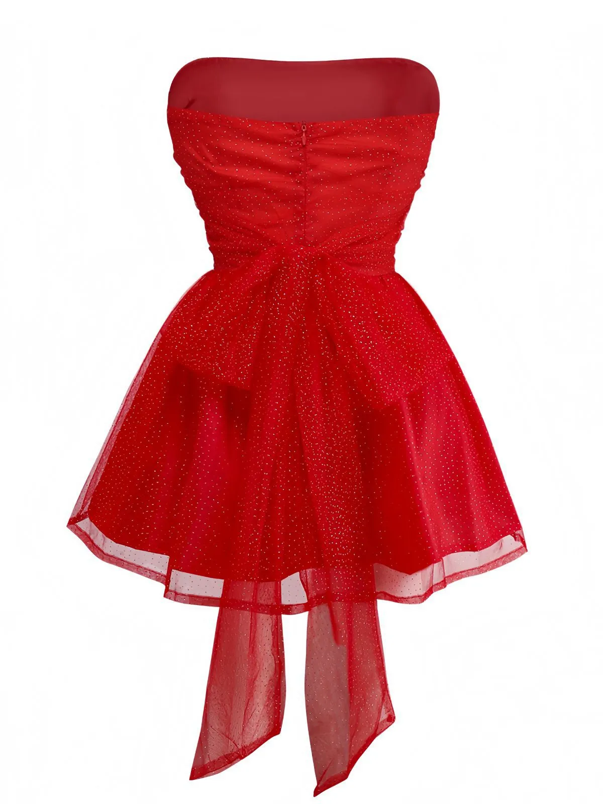 1960s Strapless Glitter Back-Tie Tulle Dress sold by Retro Stage product image thumbnail 3