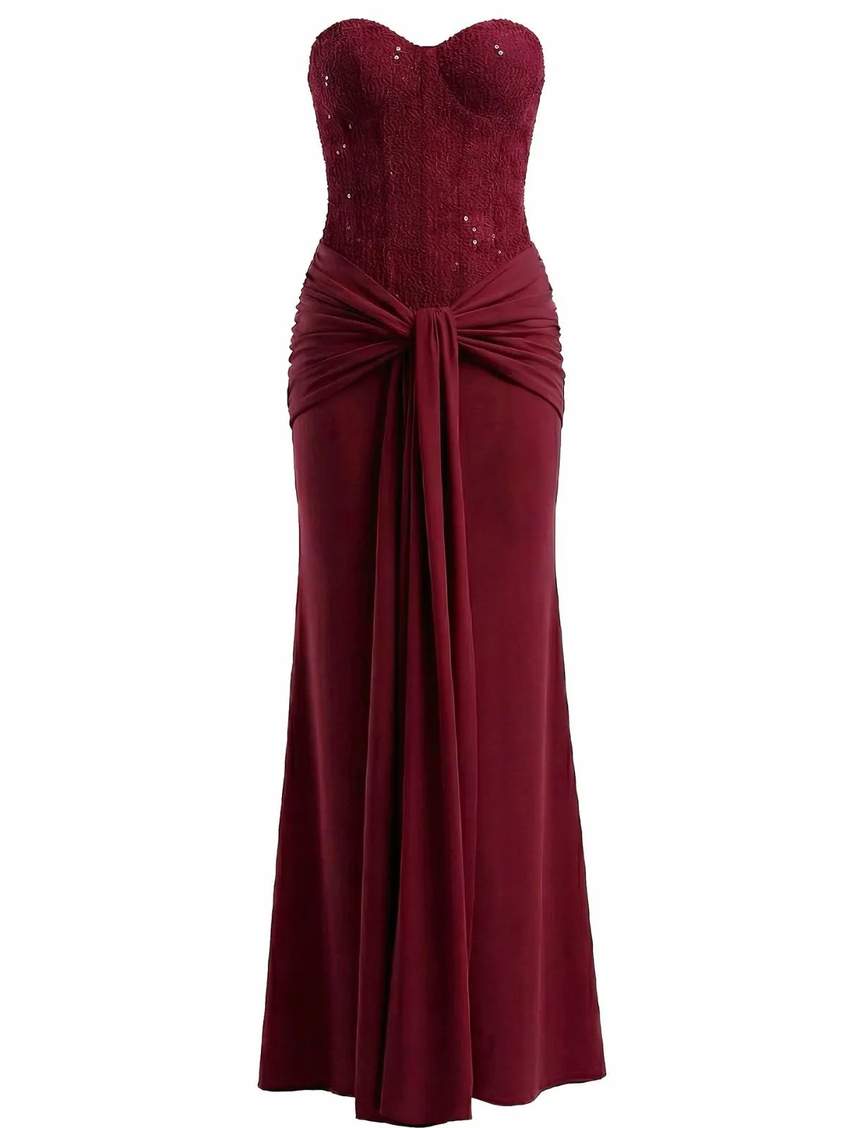 1930s Solid Lace-Up Strapless Maxi Dress sold by Retro Stage product image thumbnail 2