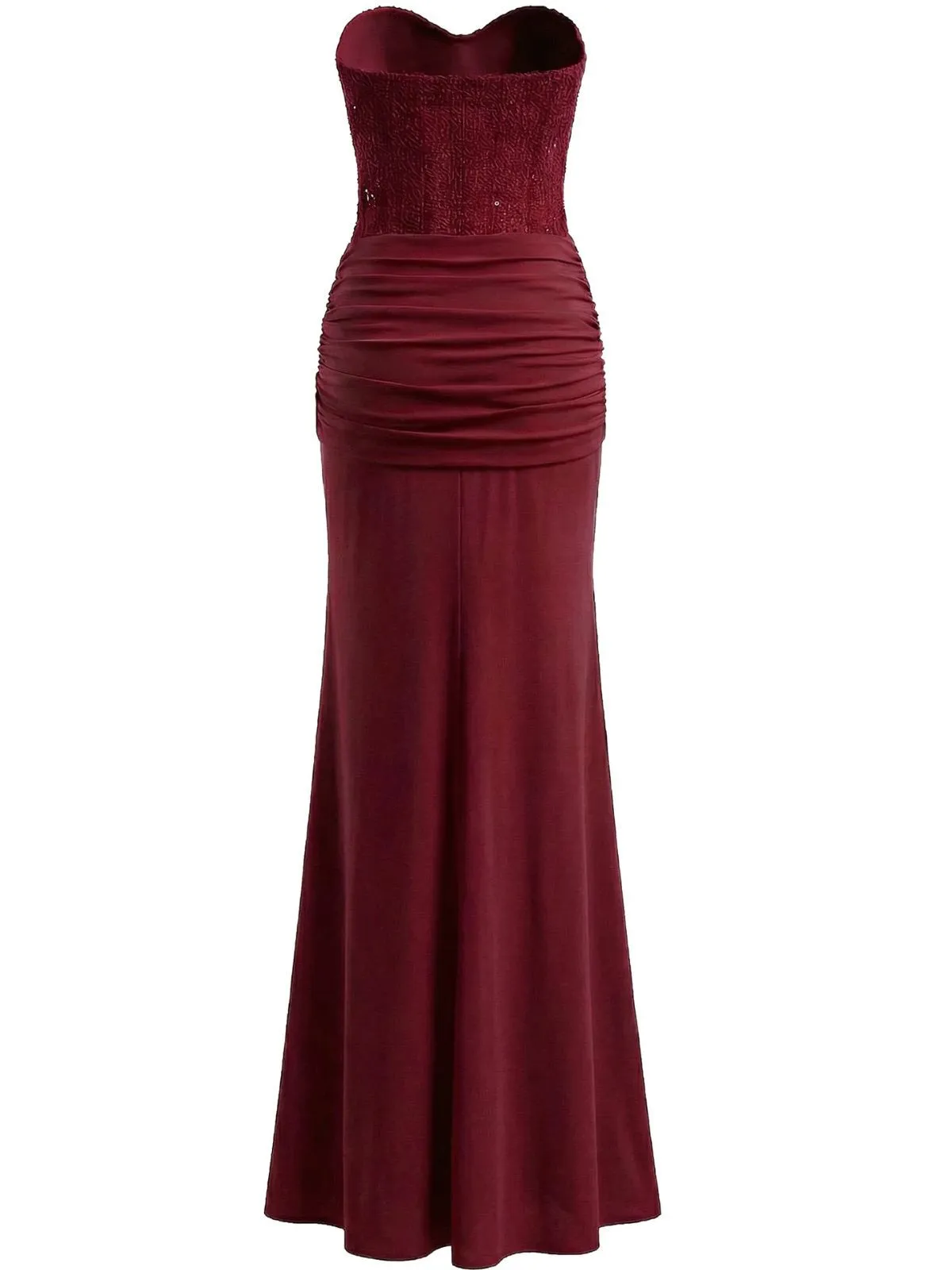 1930s Solid Lace-Up Strapless Maxi Dress sold by Retro Stage product image thumbnail 4