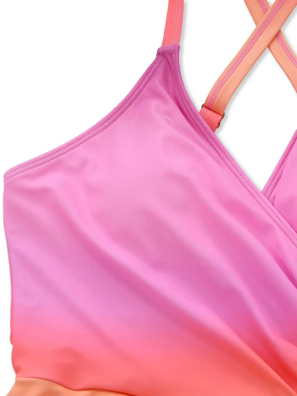 1930s Spaghetti Strap Ombre One-Piece Swimdress sold by Retro Stage product image thumbnail 4