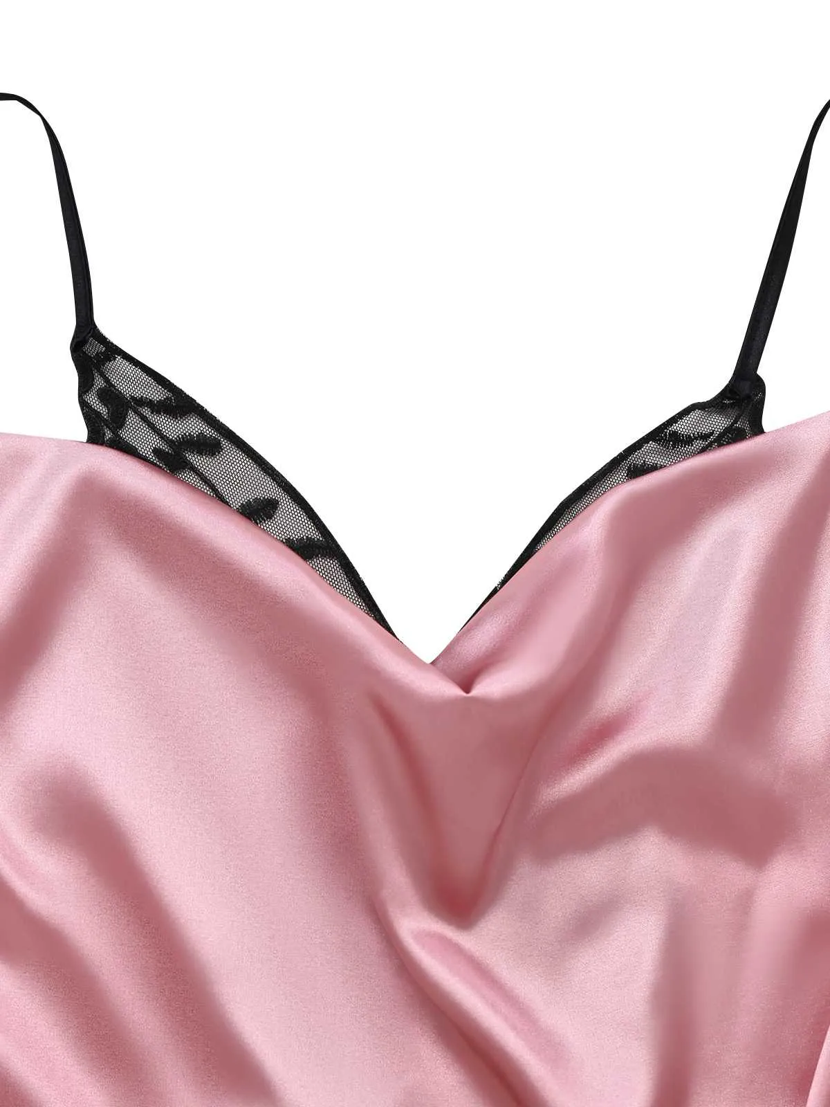 1980s Satin Slip Butterfly Lace Nightgown sold by Retro Stage product image thumbnail 4