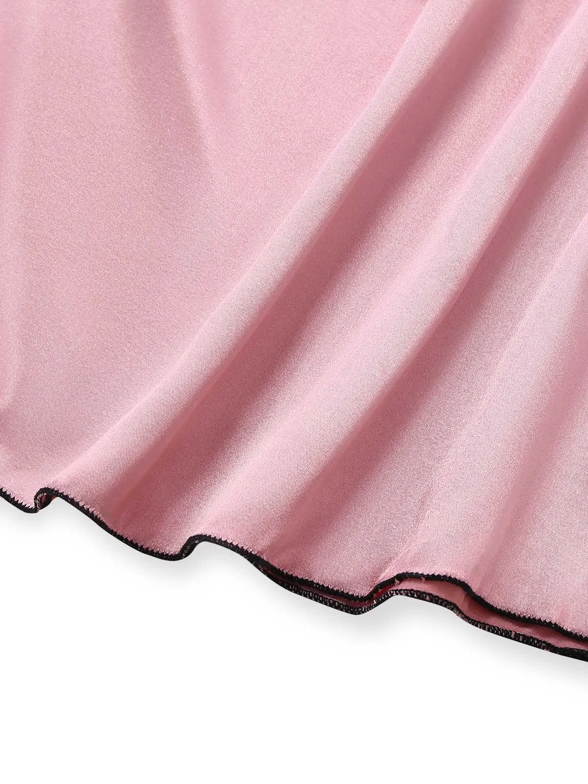 1980s Satin Slip Butterfly Lace Nightgown sold by Retro Stage product image thumbnail 5