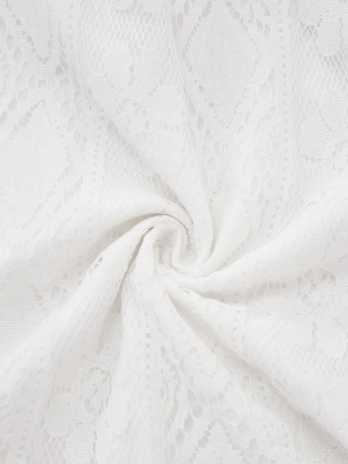 White 1970s V-Neck Boho Lace Maxi Dress sold by Retro Stage product image thumbnail 5