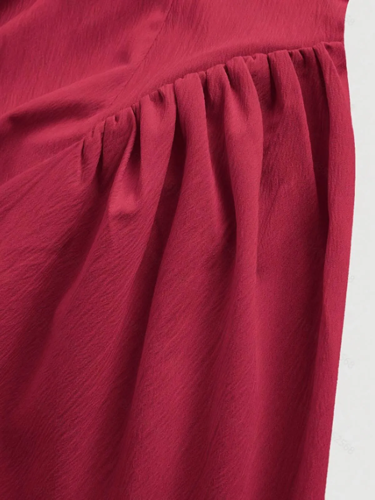 Red 1950s Cap Sleeve Stand Collar A-line Dress sold by Retro Stage product image thumbnail 5