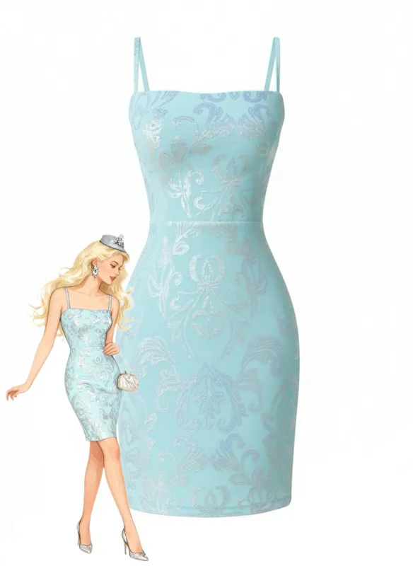 1920s Solid Sequin Spaghetti Strap Backless Dress sold by Retro Stage