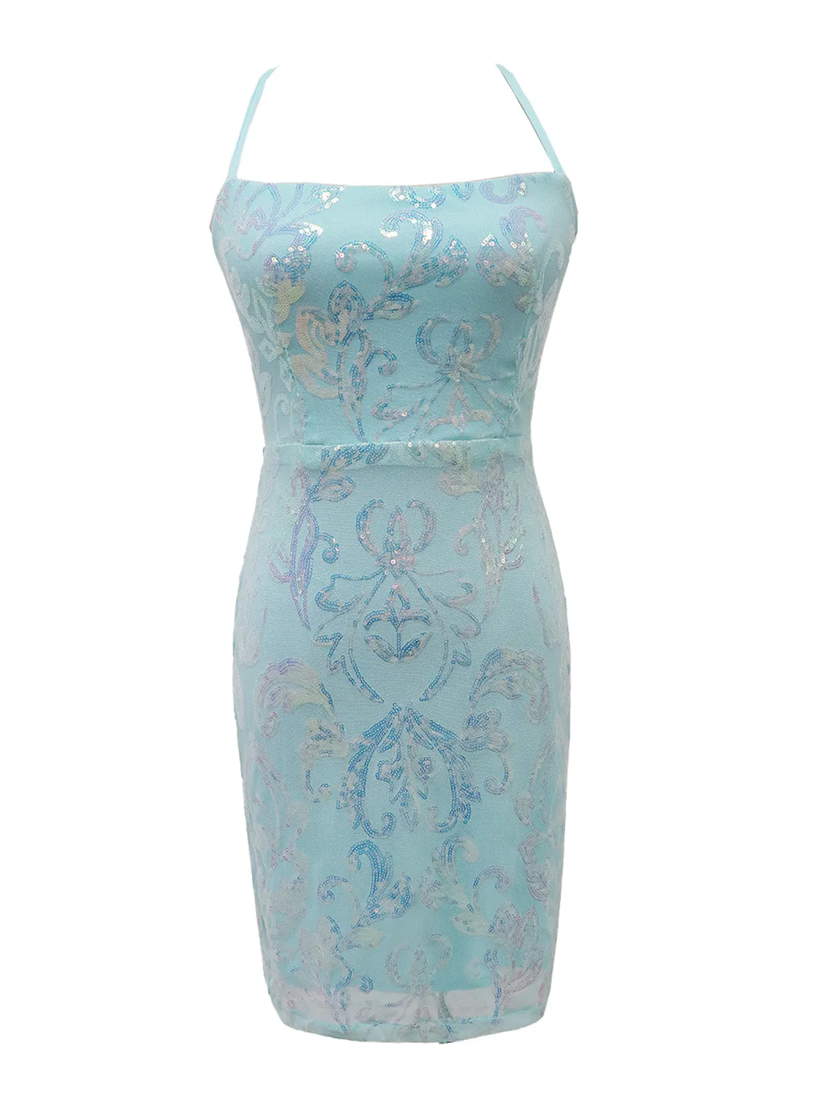 1920s Solid Sequin Spaghetti Strap Backless Dress sold by Retro Stage product image thumbnail 3