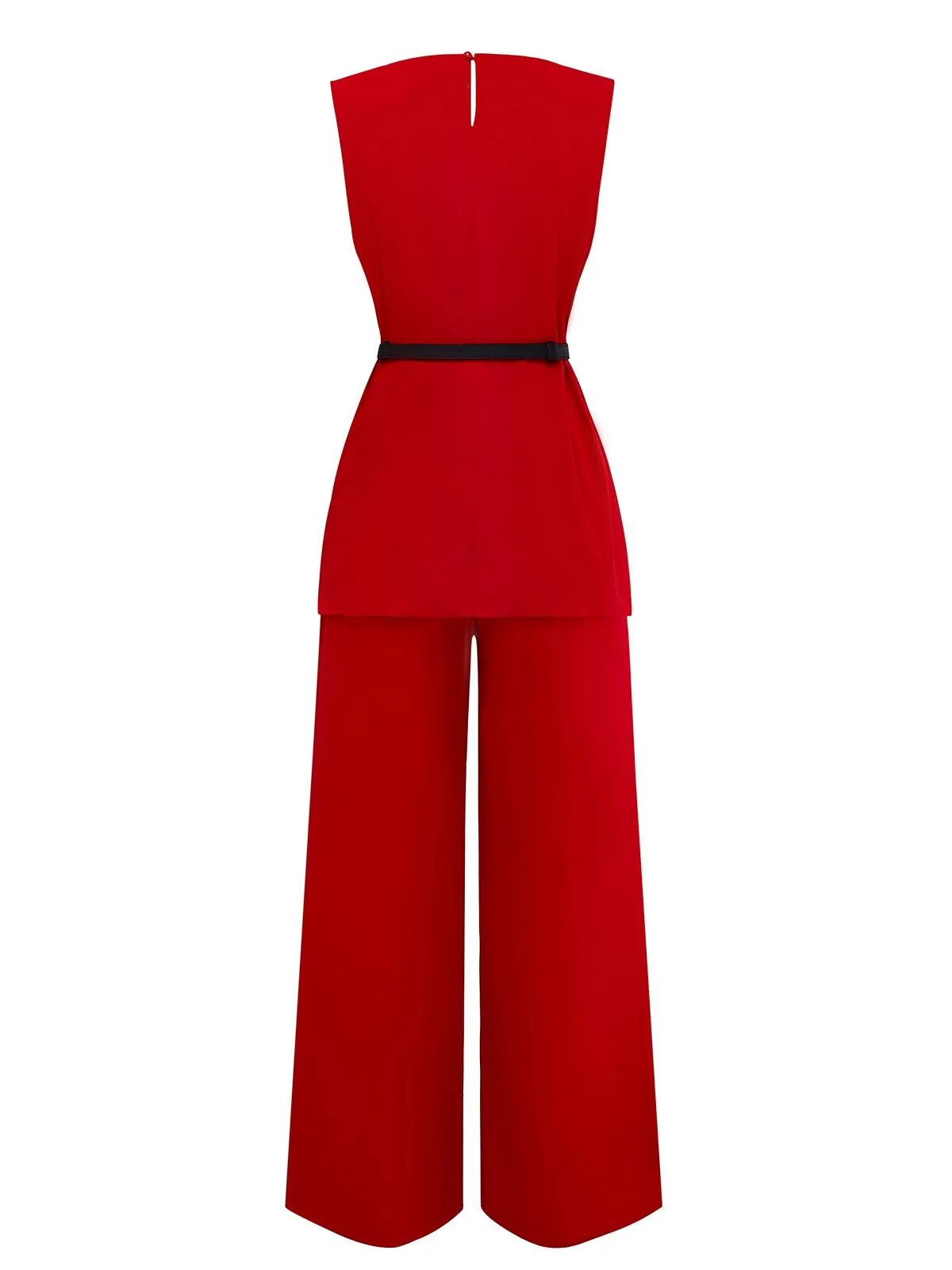 2PCS 1960s Sleeveless Vest & Belted Waist Pants sold by Retro Stage product image thumbnail 3