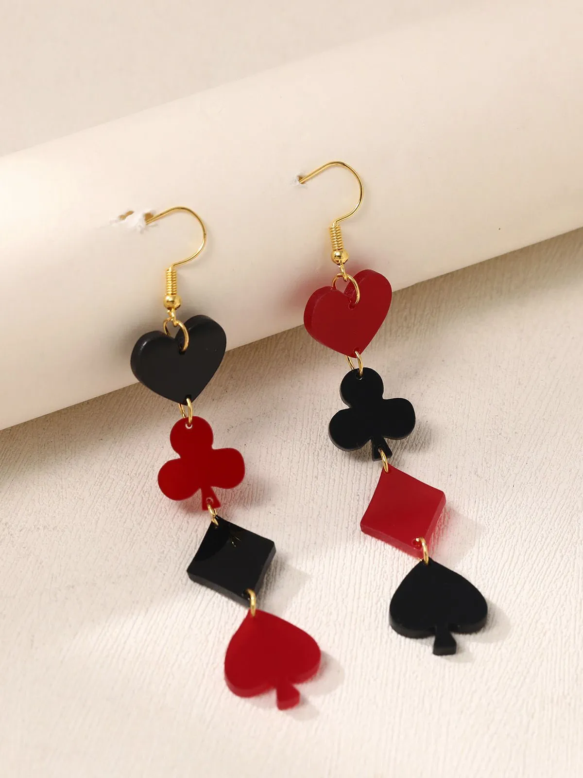 Valentine's Poker Card Suit Combo Earrings sold by Retro Stage product image thumbnail 5