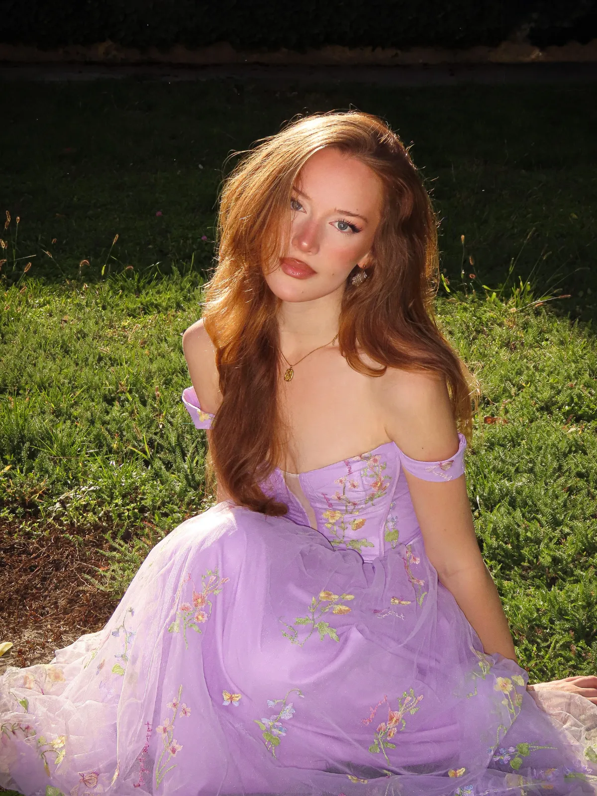 1930s Floral Mesh Boned Lace-Up Dress sold by Retro Stage product image thumbnail 2