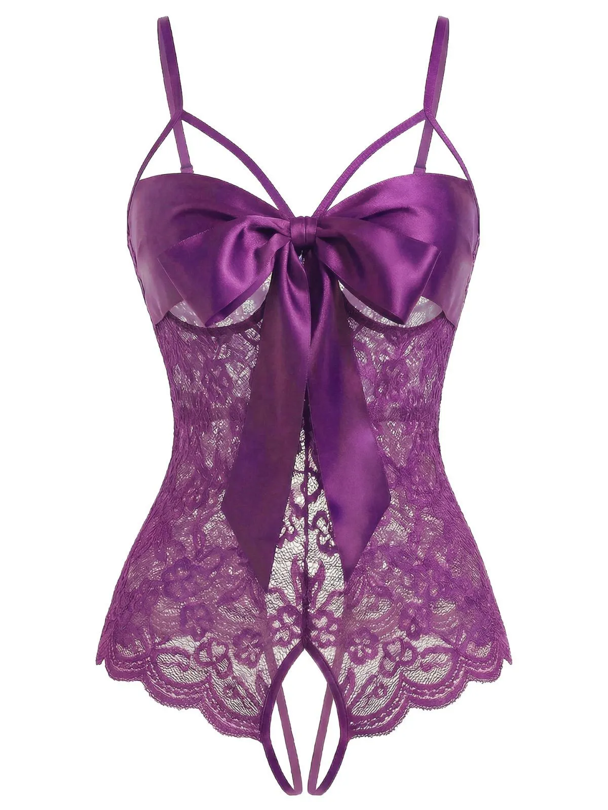 1970s Lace Satin Bow Adjustable Straps Lingerie sold by Retro Stage product image thumbnail 5