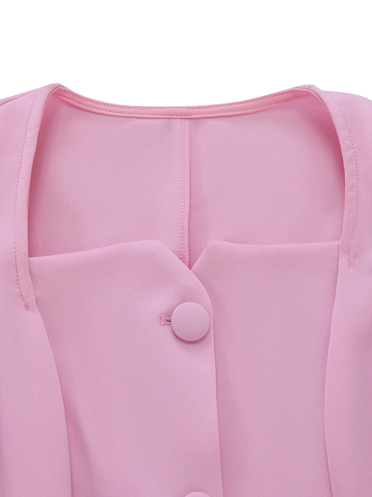 1950s Sweetheart Neck Long Sleeve Solid Pleated Dress sold by Retro Stage product image thumbnail 4