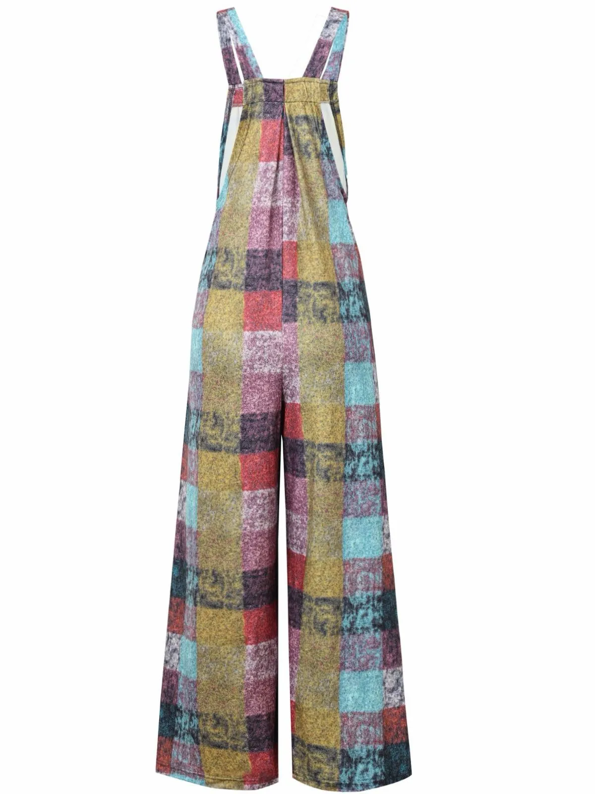1940s Plaid Pockets Wide Legs Jumpsuit sold by Retro Stage product image thumbnail 3
