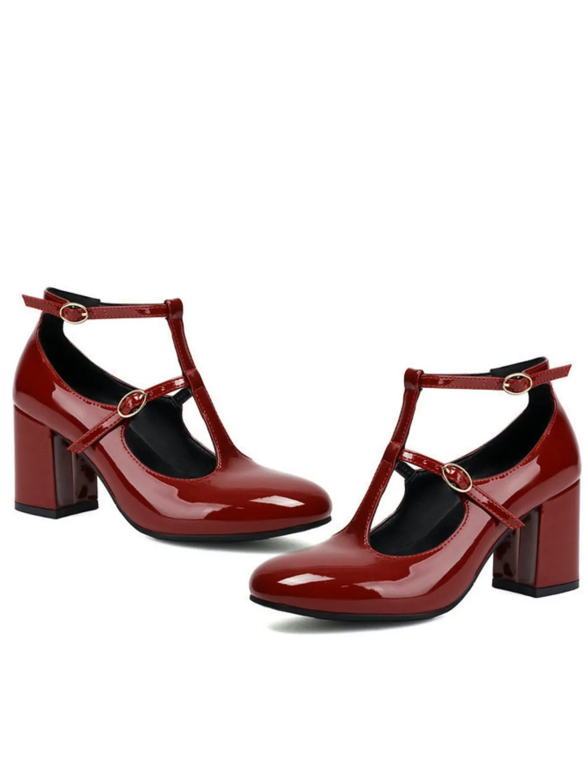 Patent T-Strap High Heel Pumps sold by Retro Stage product image thumbnail 2