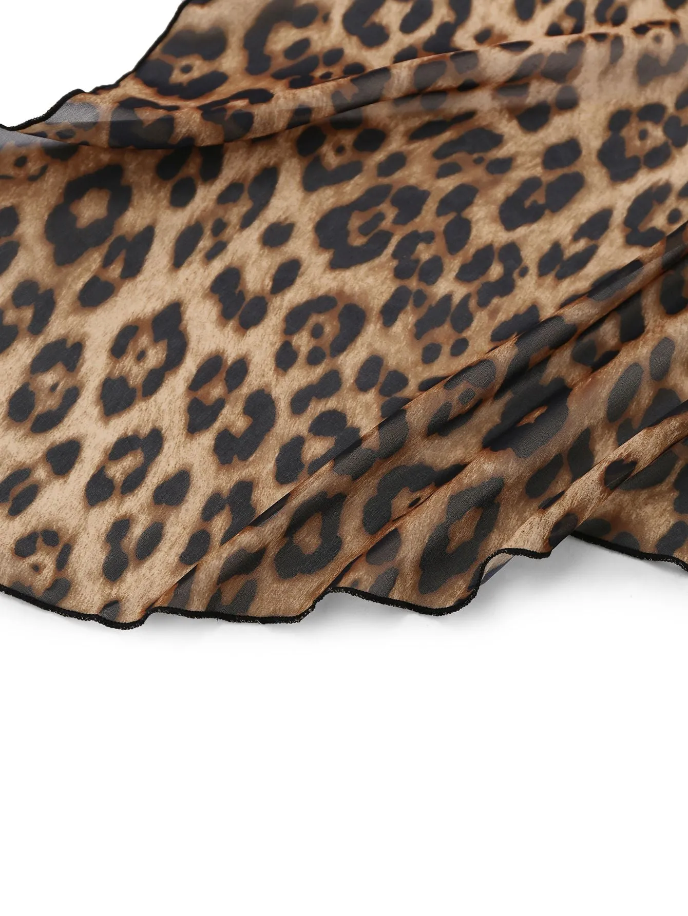 Black 1980s Lace Leopard Print Asymmetrical Dress sold by Retro Stage product image thumbnail 5