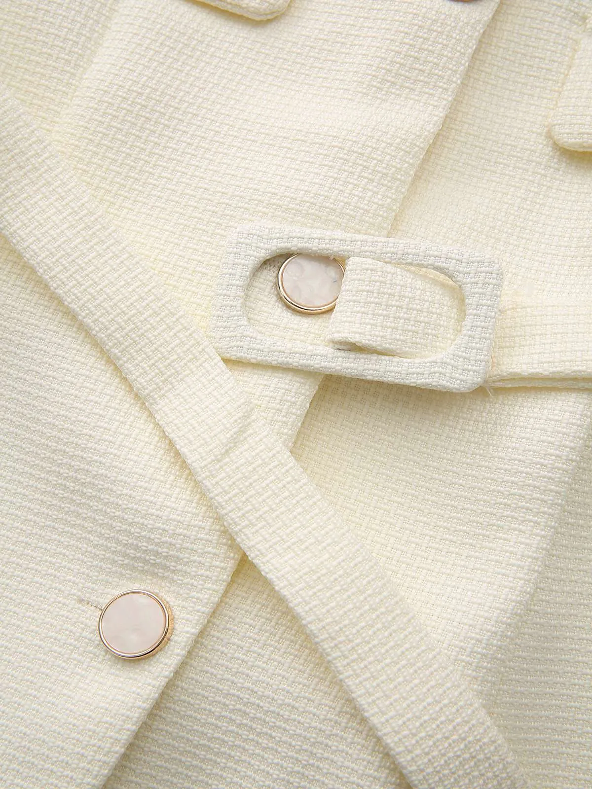 Beige 1950s Long Sleeve Buttons Suit Jacket sold by Retro Stage product image thumbnail 5