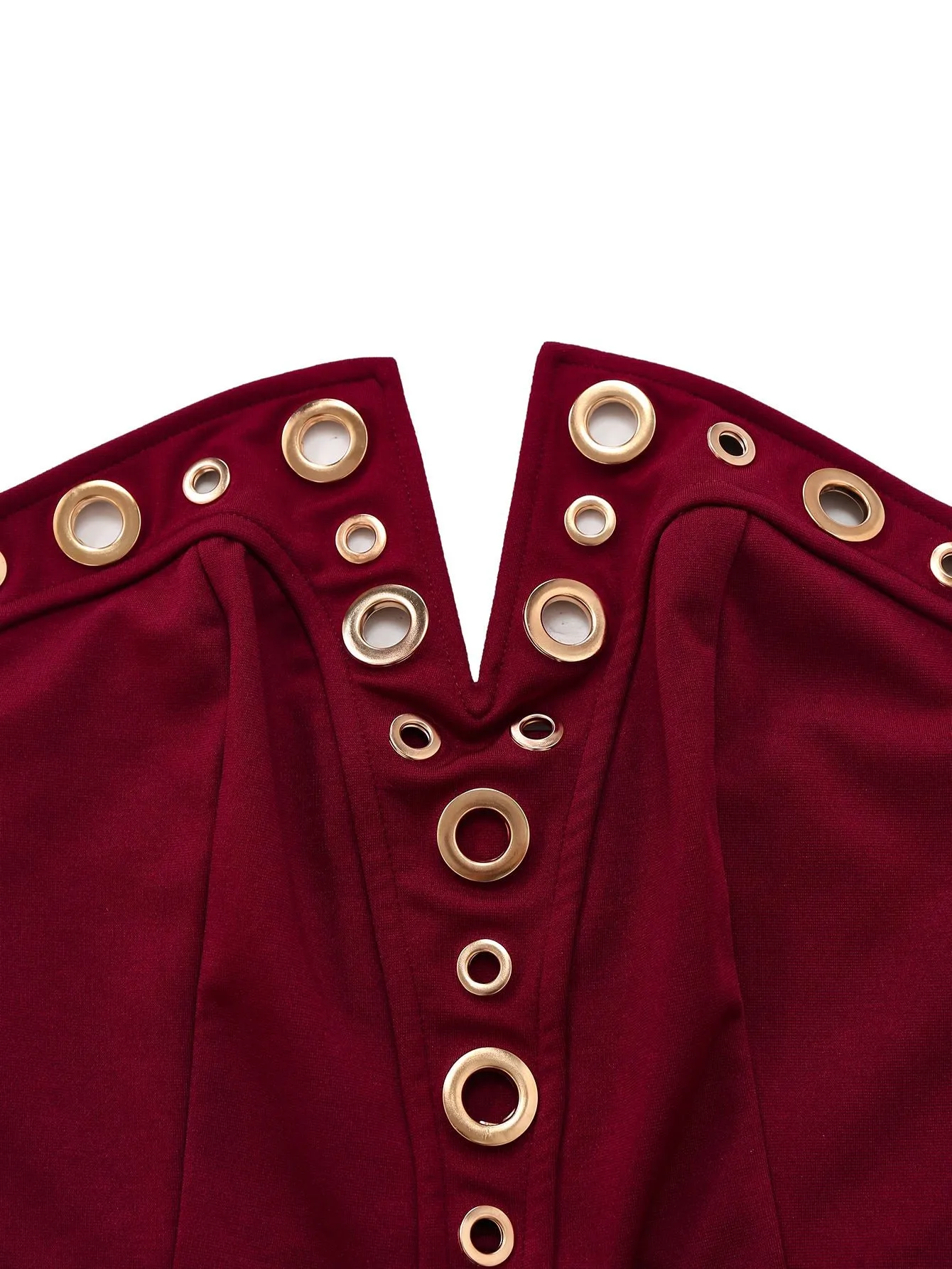 2PCS 1970s Strapless Metal Buckle Punk Top & Pants sold by Retro Stage product image thumbnail 4