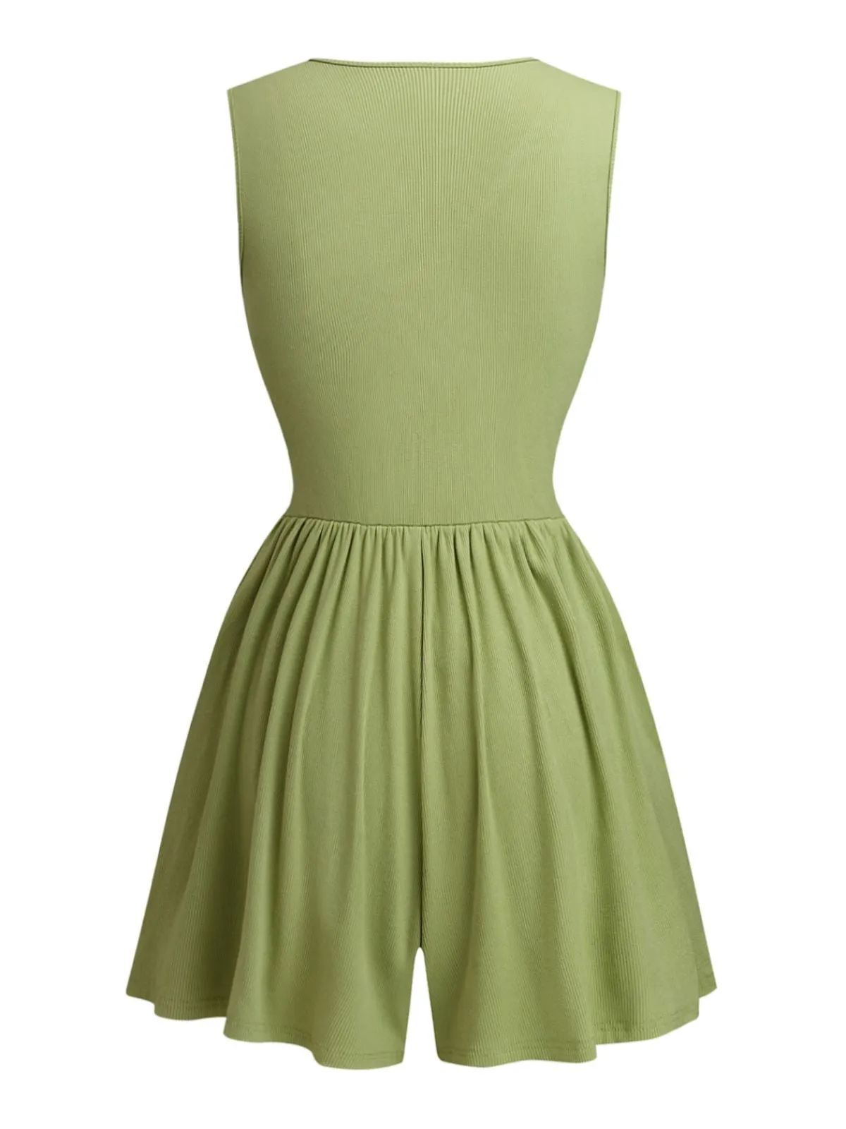 1950s Tie-Shoulder Lace Waist V-Neck Fit Romper sold by Retro Stage product image thumbnail 3