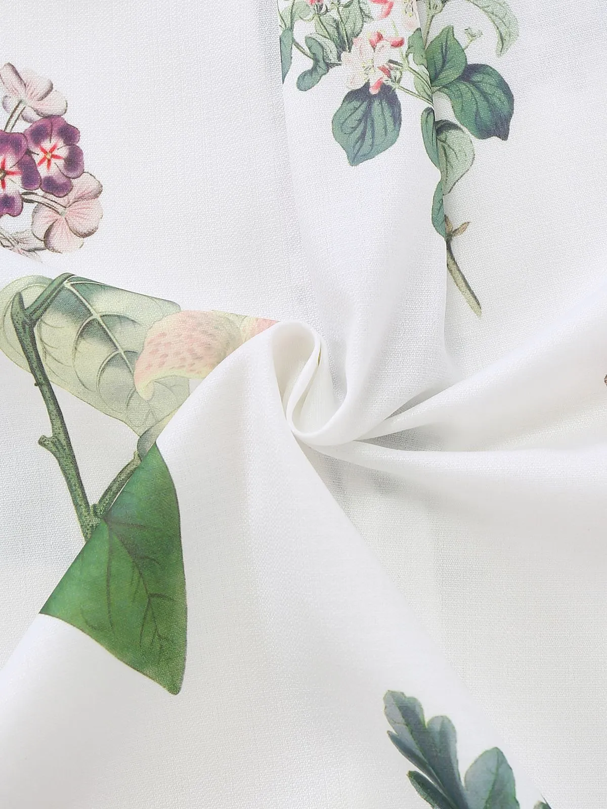 2PCS White 1960s Linen Floral Blouse & Shorts sold by Retro Stage product image thumbnail 4