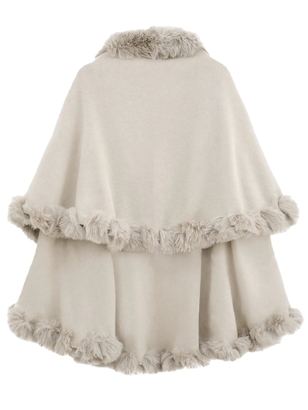 1950s Fur Collar Double Layer Cape Shawl sold by Retro Stage product image thumbnail 4