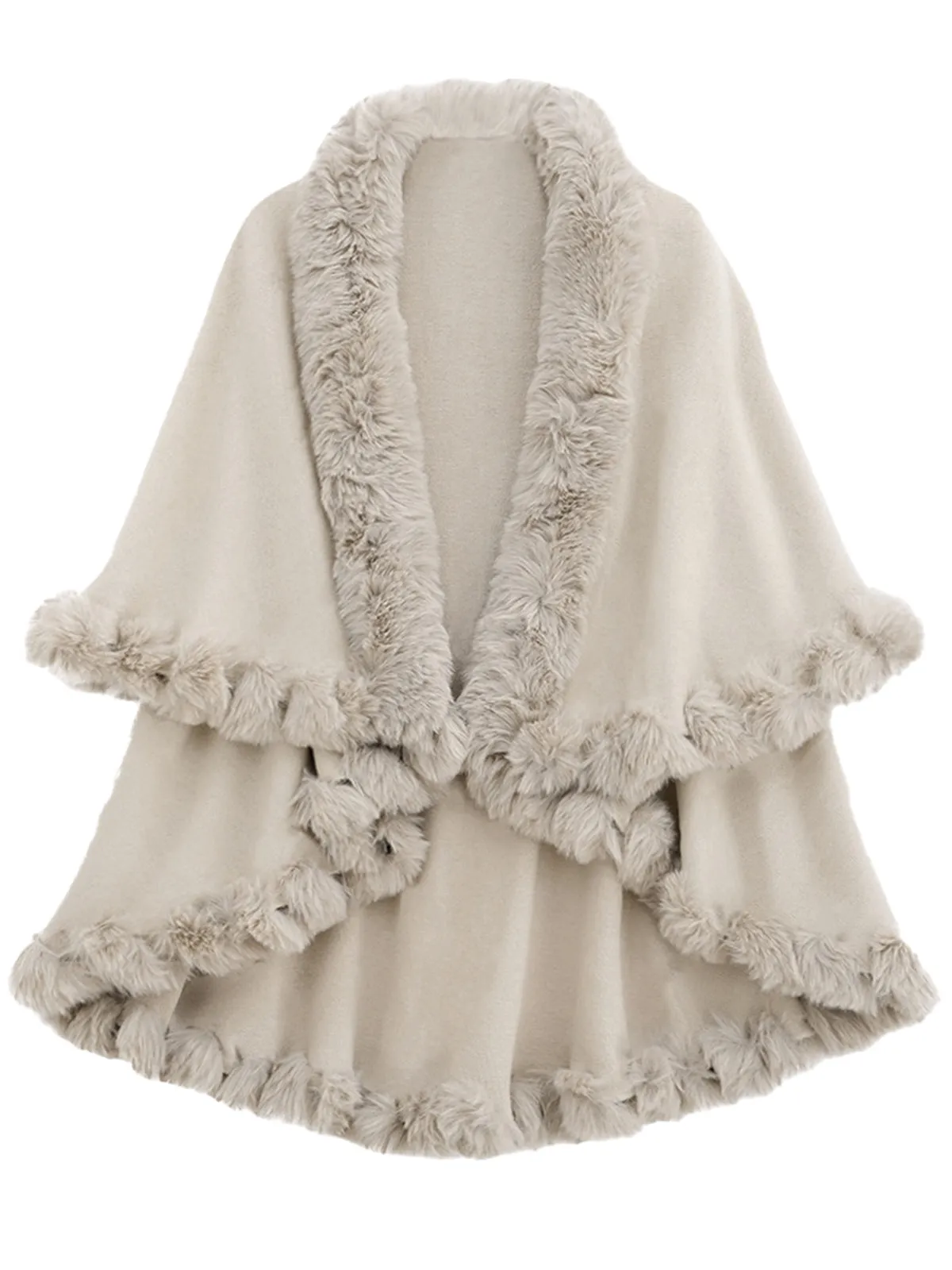 1950s Fur Collar Double Layer Cape Shawl sold by Retro Stage product image thumbnail 3