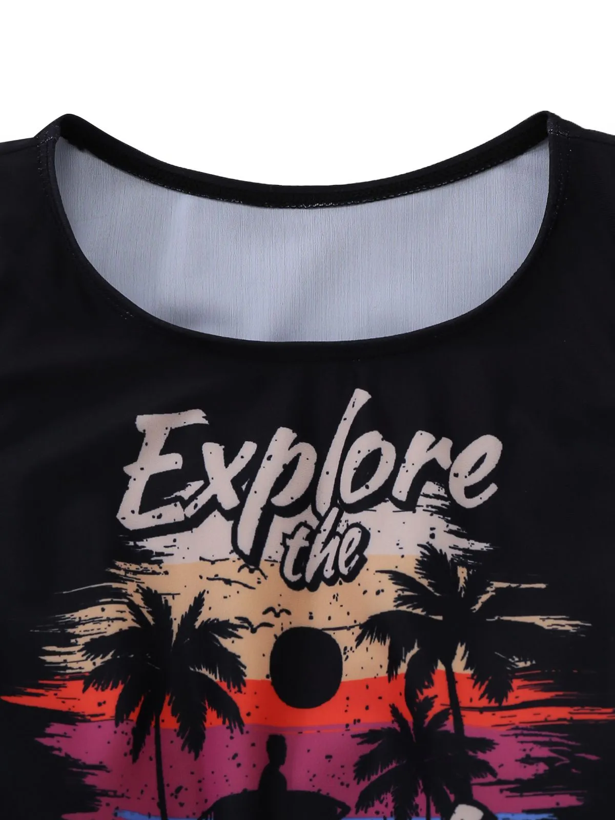 Black 1950s Explore The Beach Tankini Set sold by Retro Stage product image thumbnail 4