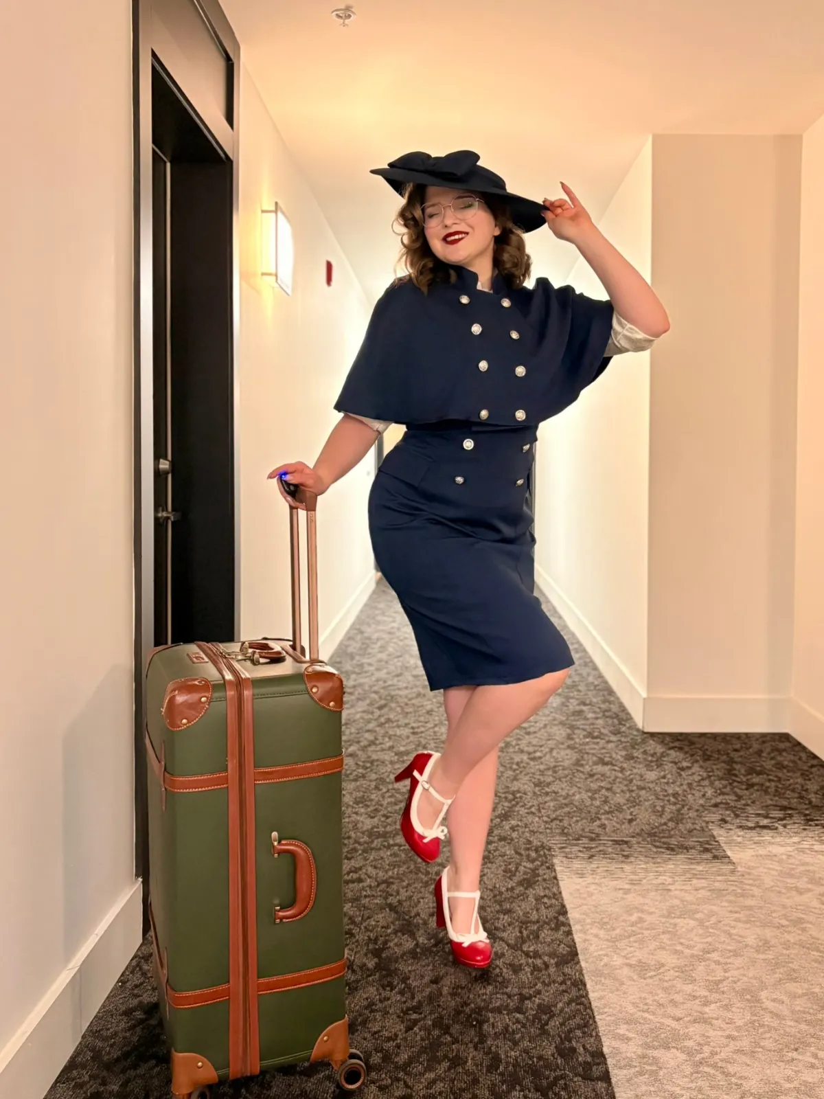 2PCS 1960s Button Work Pencil Dress sold by Retro Stage product image thumbnail 2