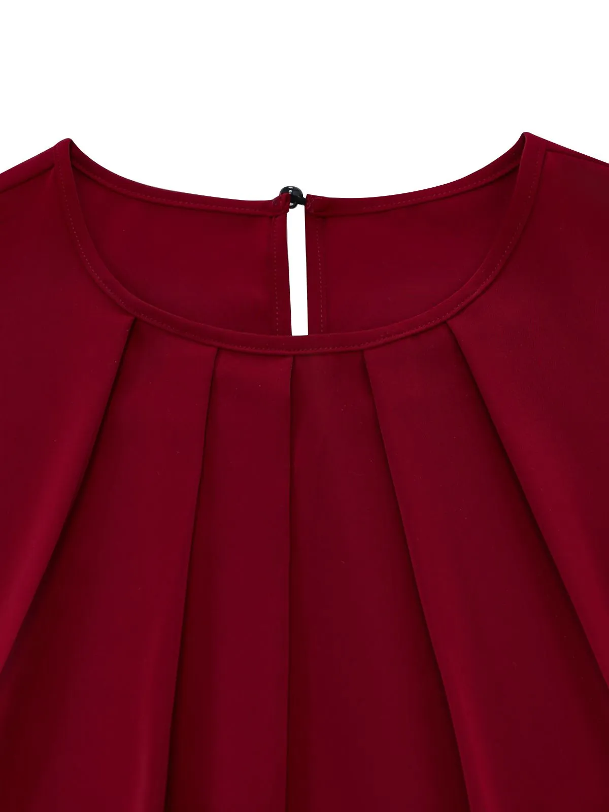 1960s Round Neck Solid Long Sleeve Blouse sold by Retro Stage product image thumbnail 5