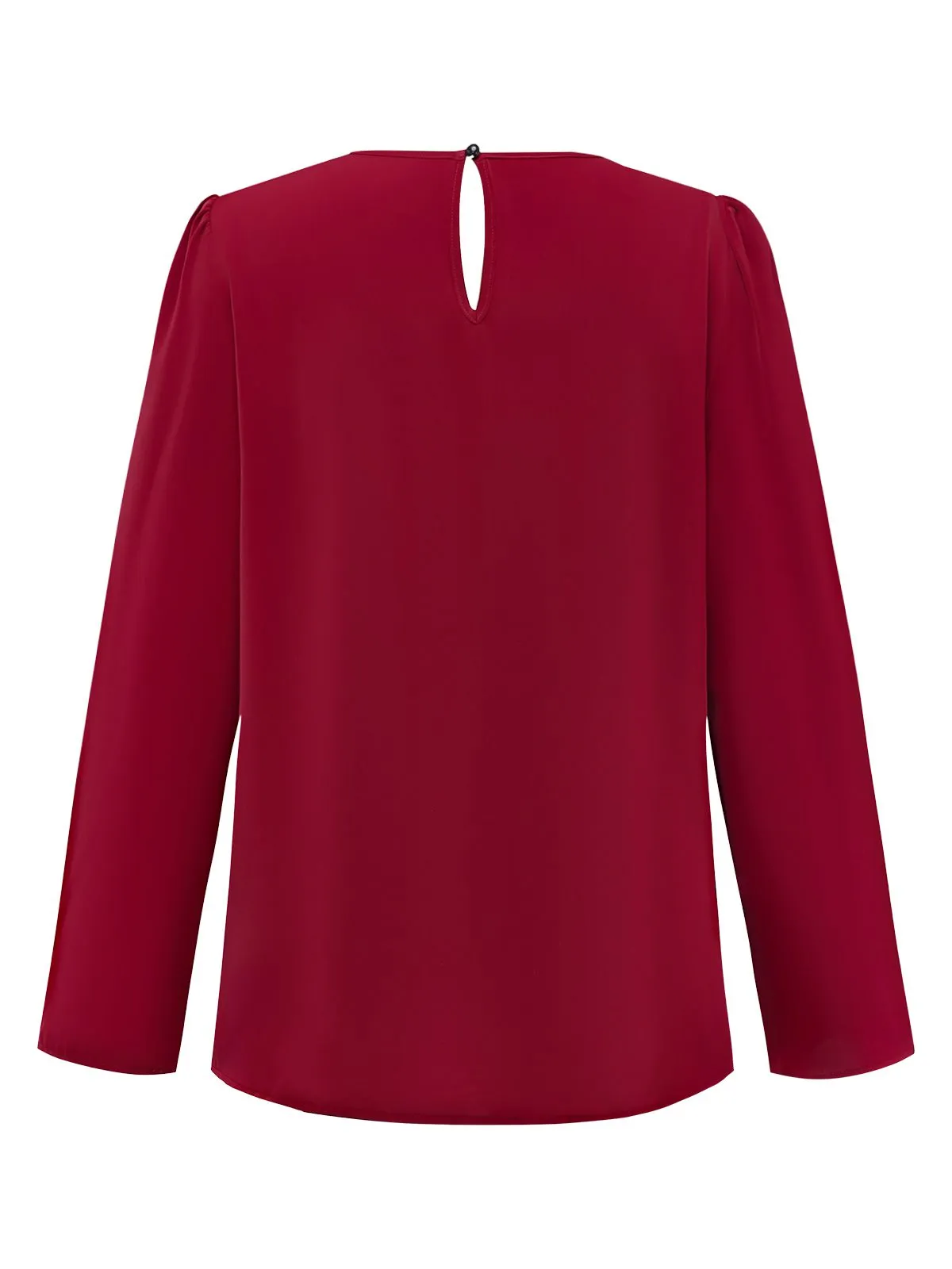 1960s Round Neck Solid Long Sleeve Blouse sold by Retro Stage product image thumbnail 2