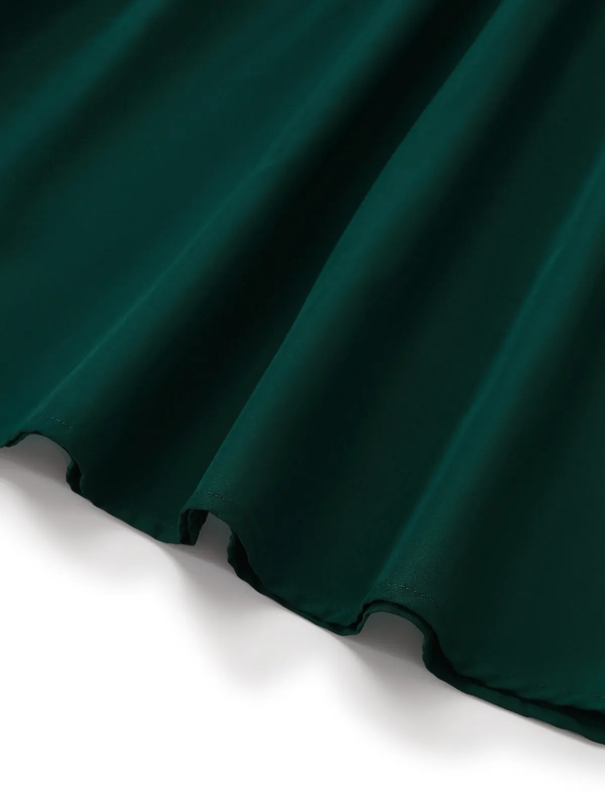 Green 1950s Solid Square Neck Puff Sleeve Dress sold by Retro Stage product image thumbnail 5