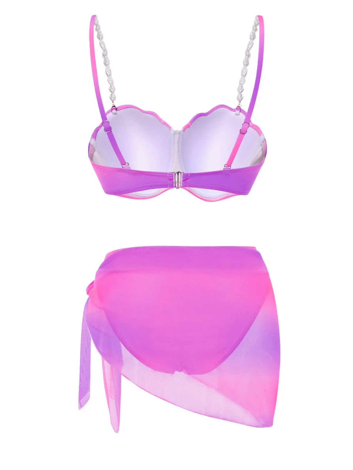 1940s Color Gradient Shell Bikini Set & Cover-Up sold by Retro Stage product image thumbnail 2