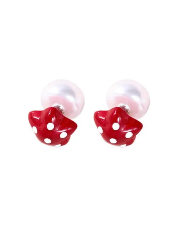 Vintage Star Polka Dot Alloy Earrings made by Retro Stage