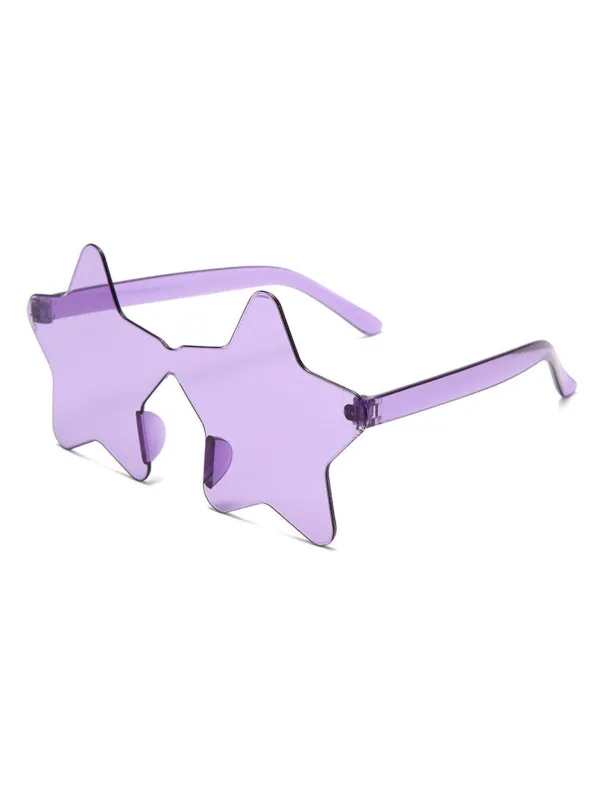 Vintage Colorful Star Rimless Sunglasses made by Retro Stage