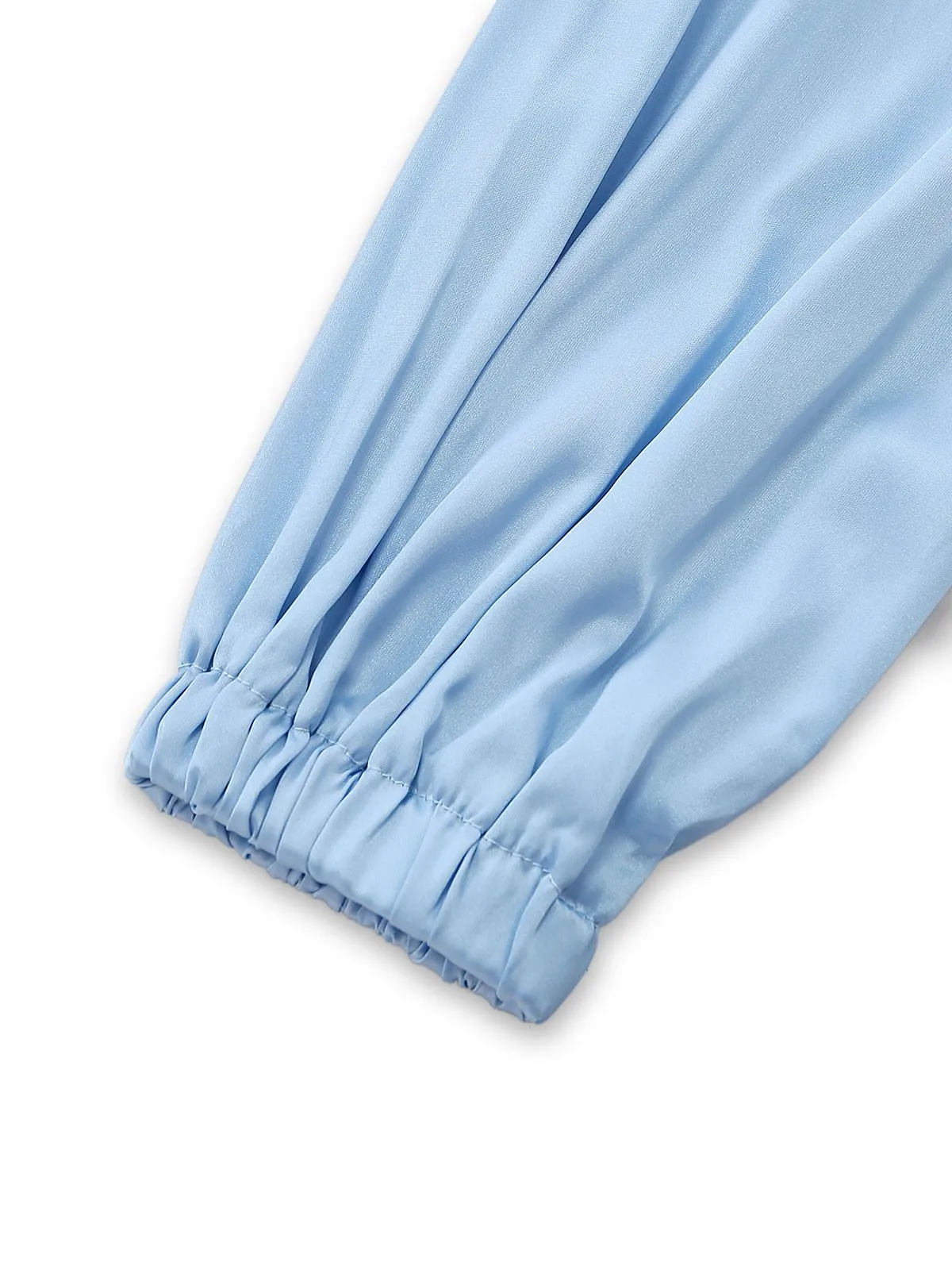 2PCS 1960s Satin Tie-Front Crop Top & Shorts sold by Retro Stage product image thumbnail 4