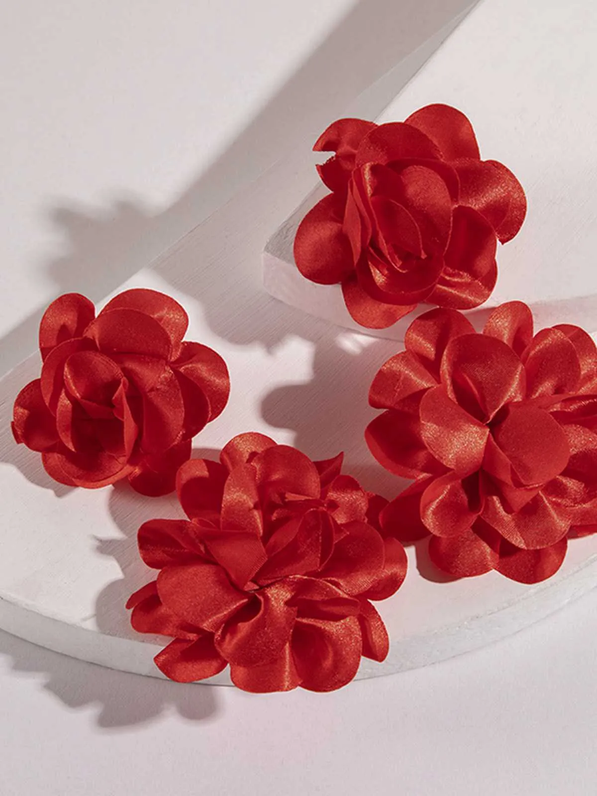 Vintage 3D Large Floral Long Earrings sold by Retro Stage product image thumbnail 3