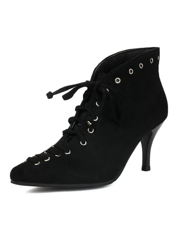 Vintage Faux Suede Pointed-Toe High Heels made by Retro Stage