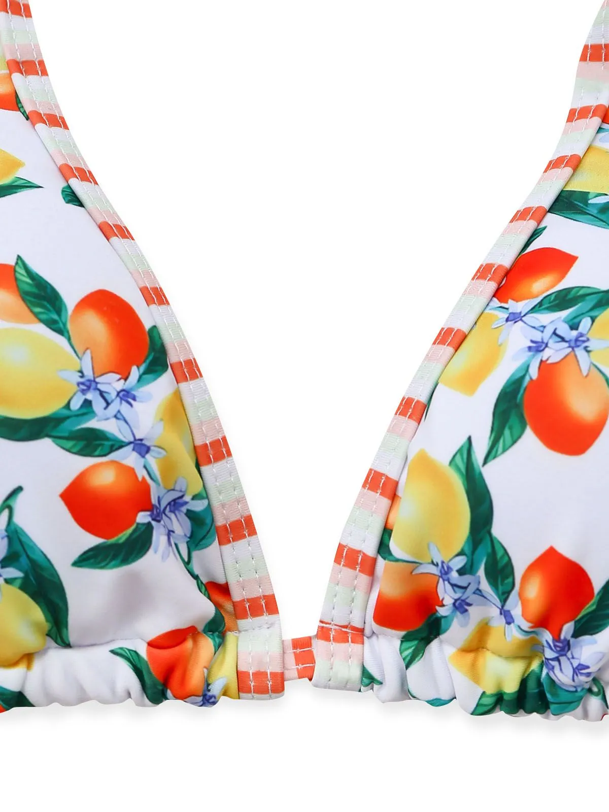 White 1960s Citrus Triangle-Strap Bikini Set sold by Retro Stage product image thumbnail 5