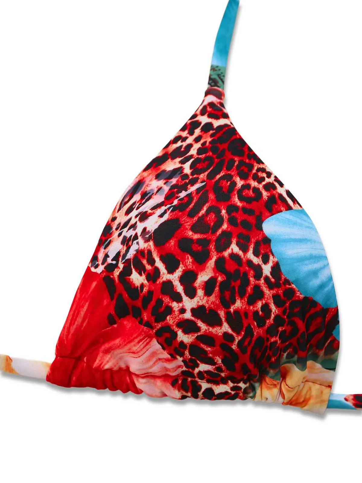 1950s Floral Leopard Halter Bikini Set & Cover-Up sold by Retro Stage product image thumbnail 4