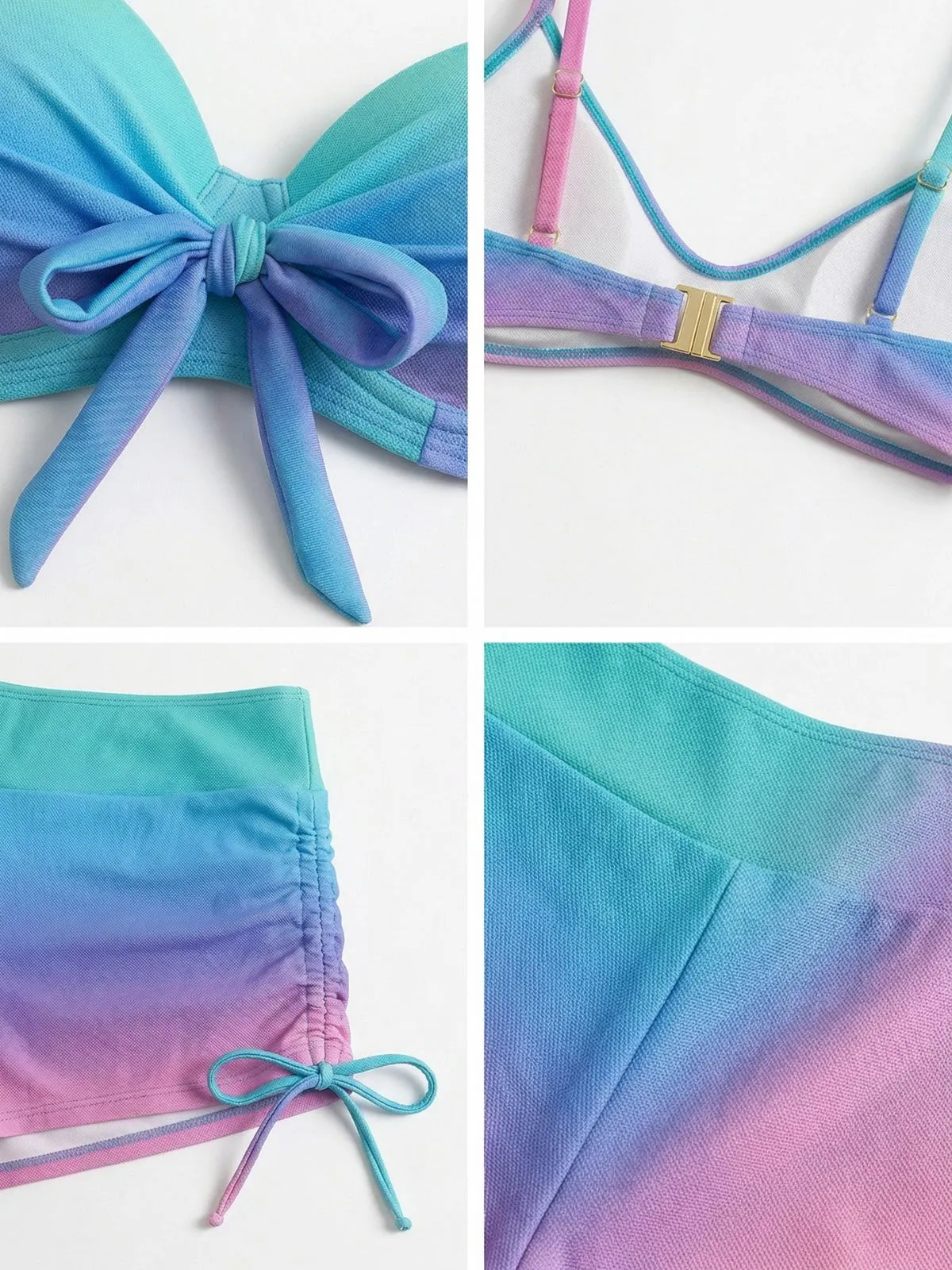 1960s Gradient Lace-Up Trunks Bikini Set sold by Retro Stage product image thumbnail 4