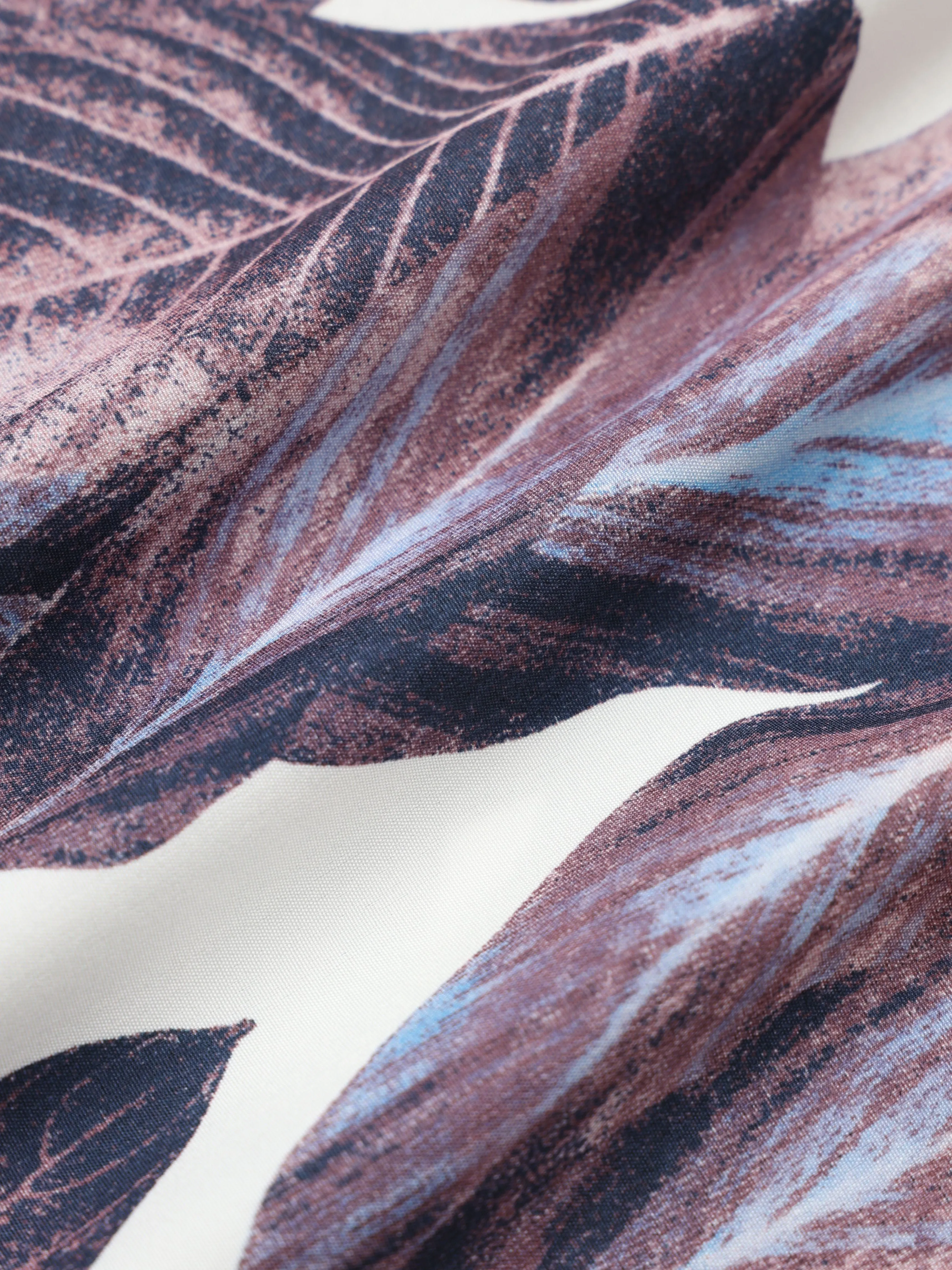 Purple 1970s Tropical Print V-Neck Wide Leg Jumpsuit sold by Retro Stage product image thumbnail 4