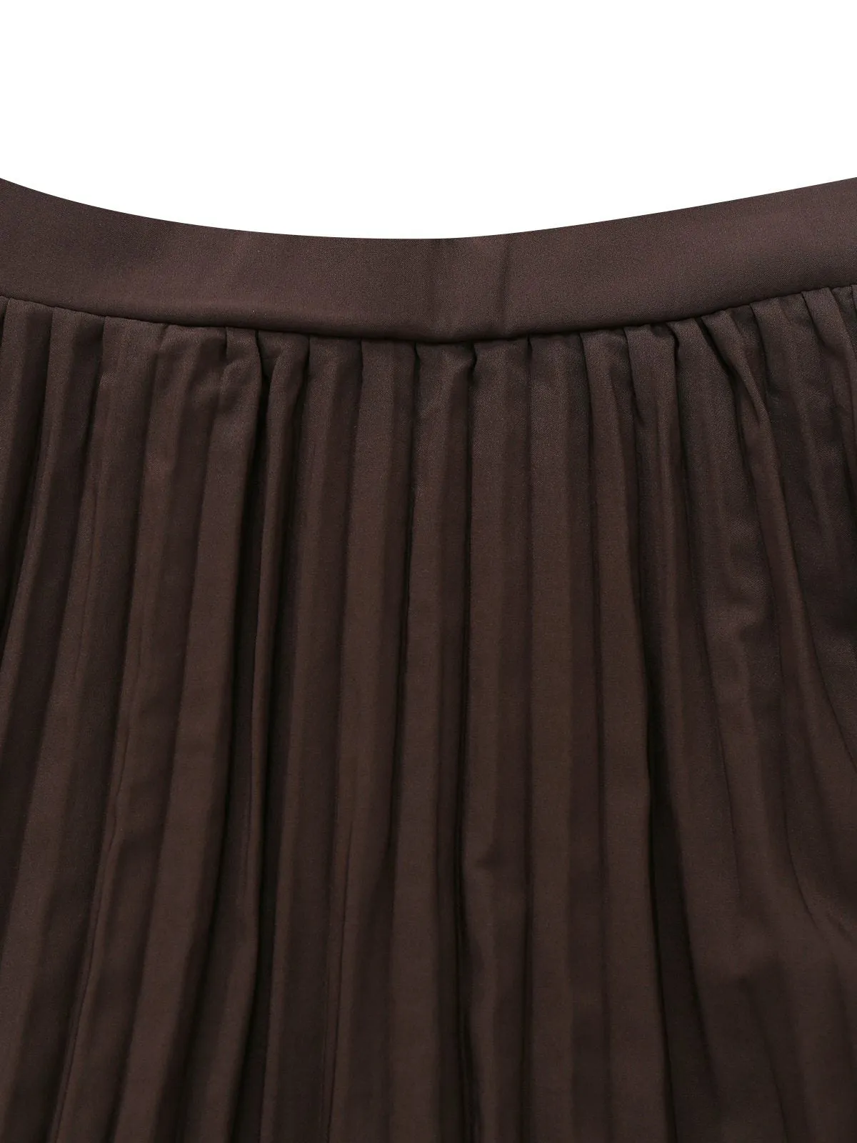 2PCS Brown 1940s Sleeveless Vest & Pleated Midi Skirt sold by Retro Stage product image thumbnail 5