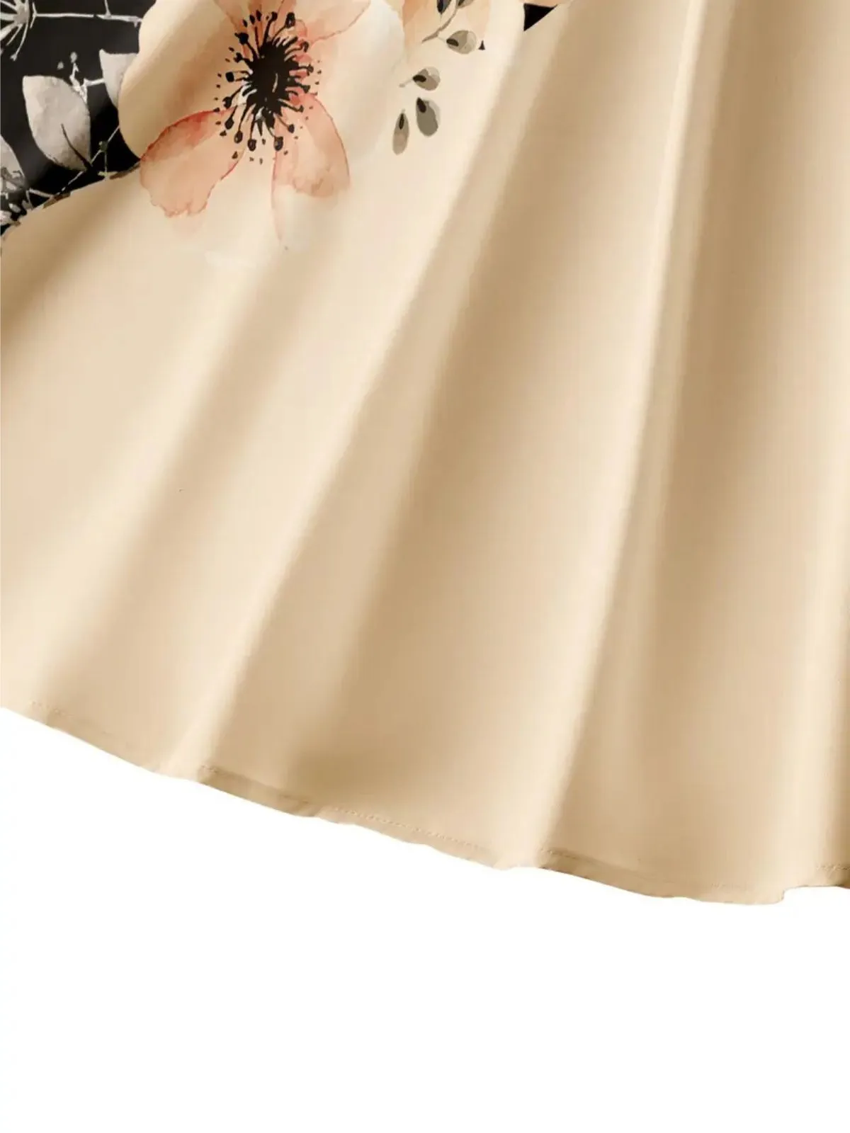 1950s Lace Butterfly Floral Colorblock Dress sold by Retro Stage product image thumbnail 5