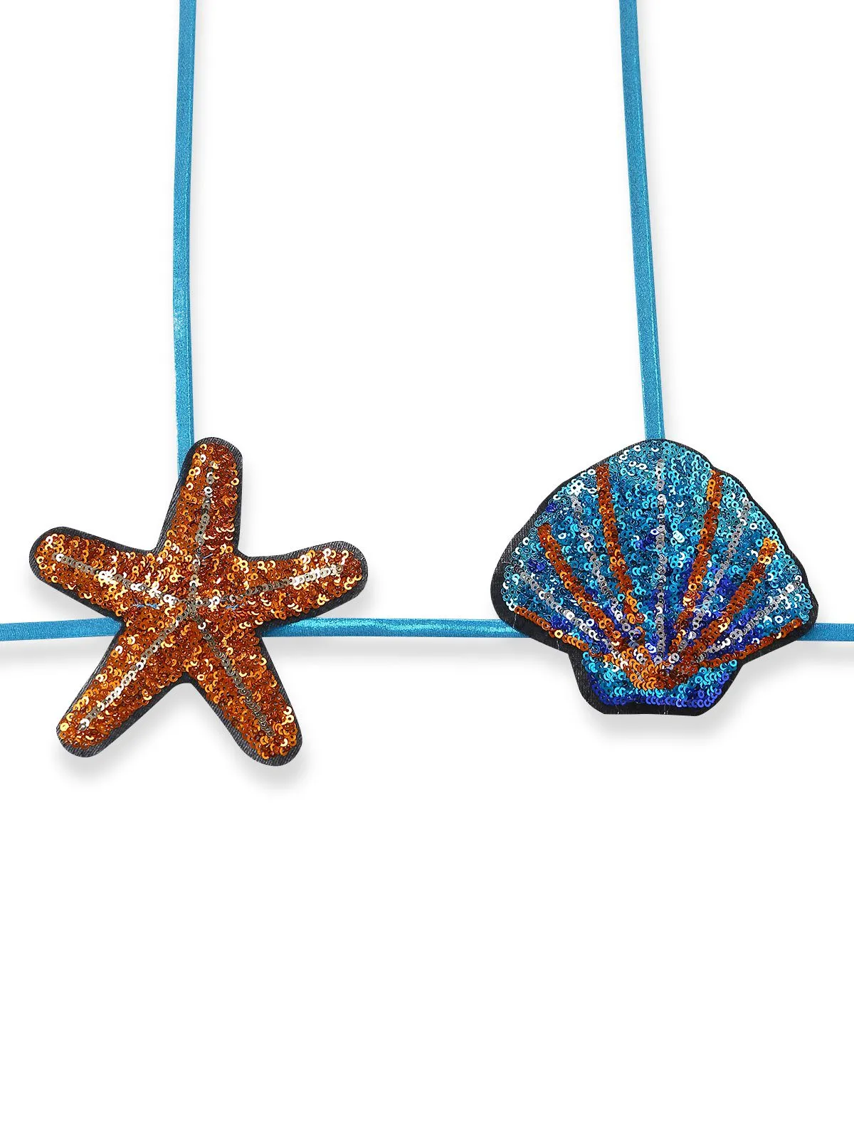 Blue 1970s Shell & Starfish Bikini Set sold by Retro Stage product image thumbnail 4