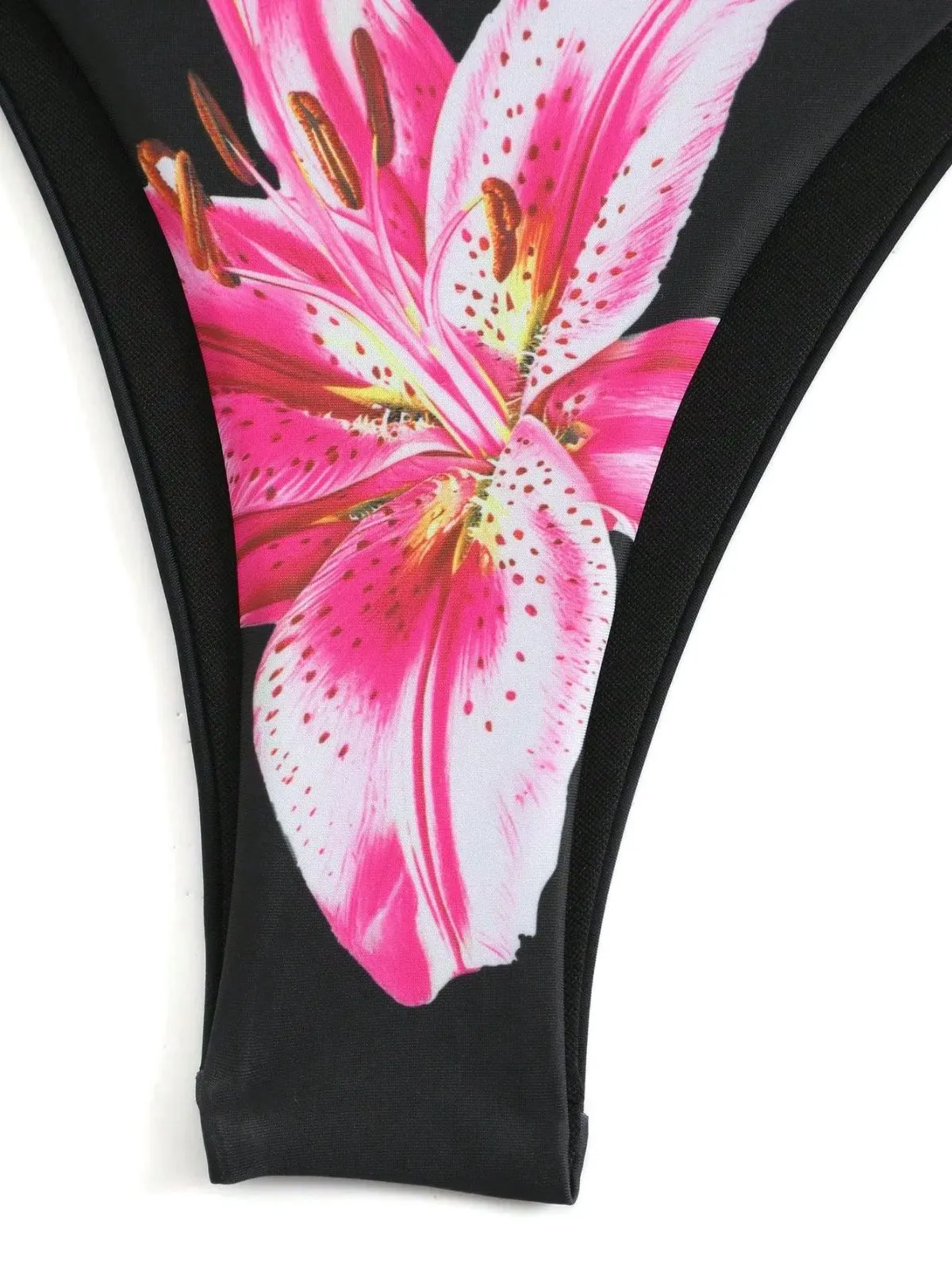 3PCS 1950s Mesh Lily Print Bikini Set & Cover-Up sold by Retro Stage product image thumbnail 4