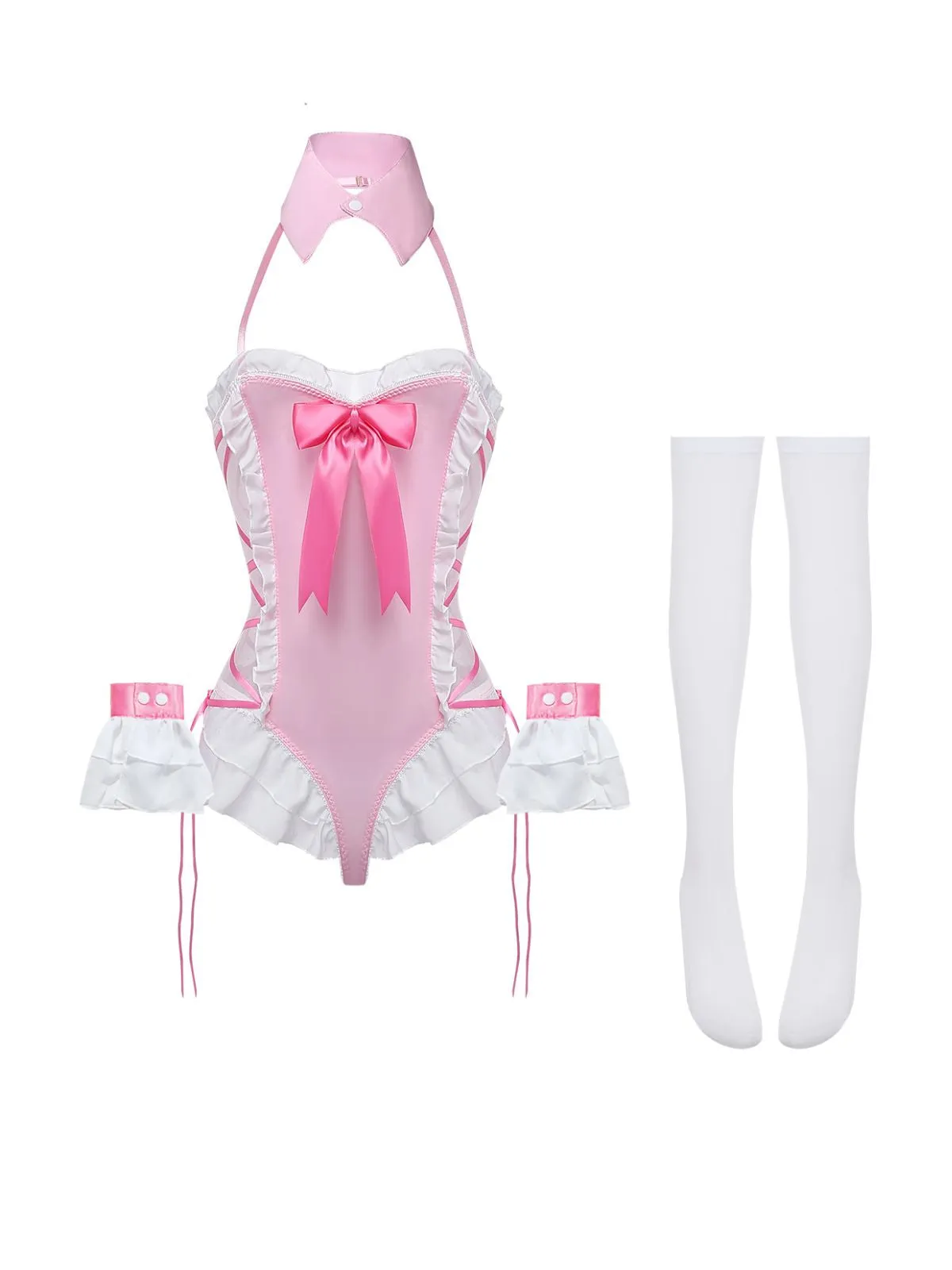 5PCS 1980s Bunny Girl Open Crotch Bodysuit Lingerie sold by Retro Stage product image thumbnail 3